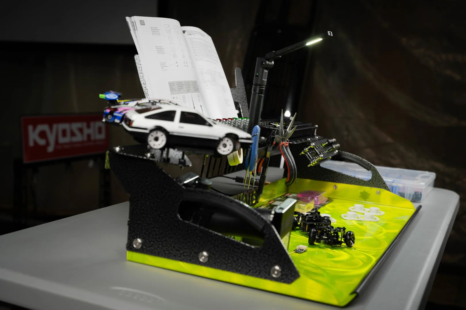 Rc Simis Field Bench - 1/28 Scale RC Pit Workstation for Kyosho Mini Z and Simi ...