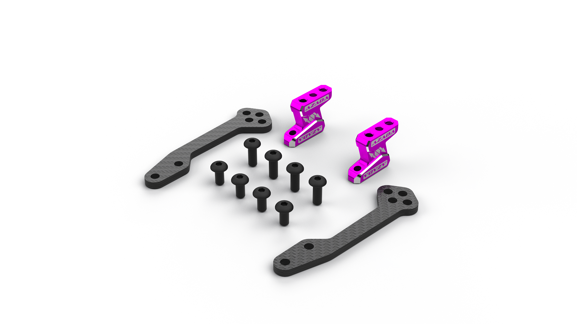 AVALON REAR Body Mount Extension - Black Red Purple [Azada] AZ8712