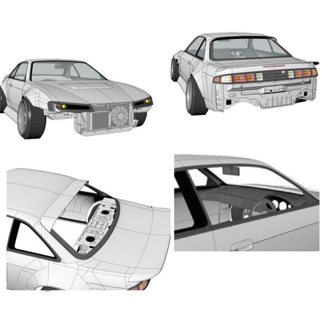 Nissan S14 Silvia Interior - Dash Rear Deck - Core Support Set (interior parts) [Addiction] AD-HB22I