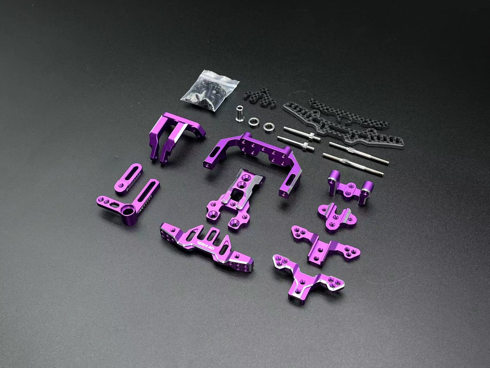 Team AD AD-XF Front Bulkhead Conversion Kit - Red Team AD AD-XF Front Bulkhead Conversion Kit - Red