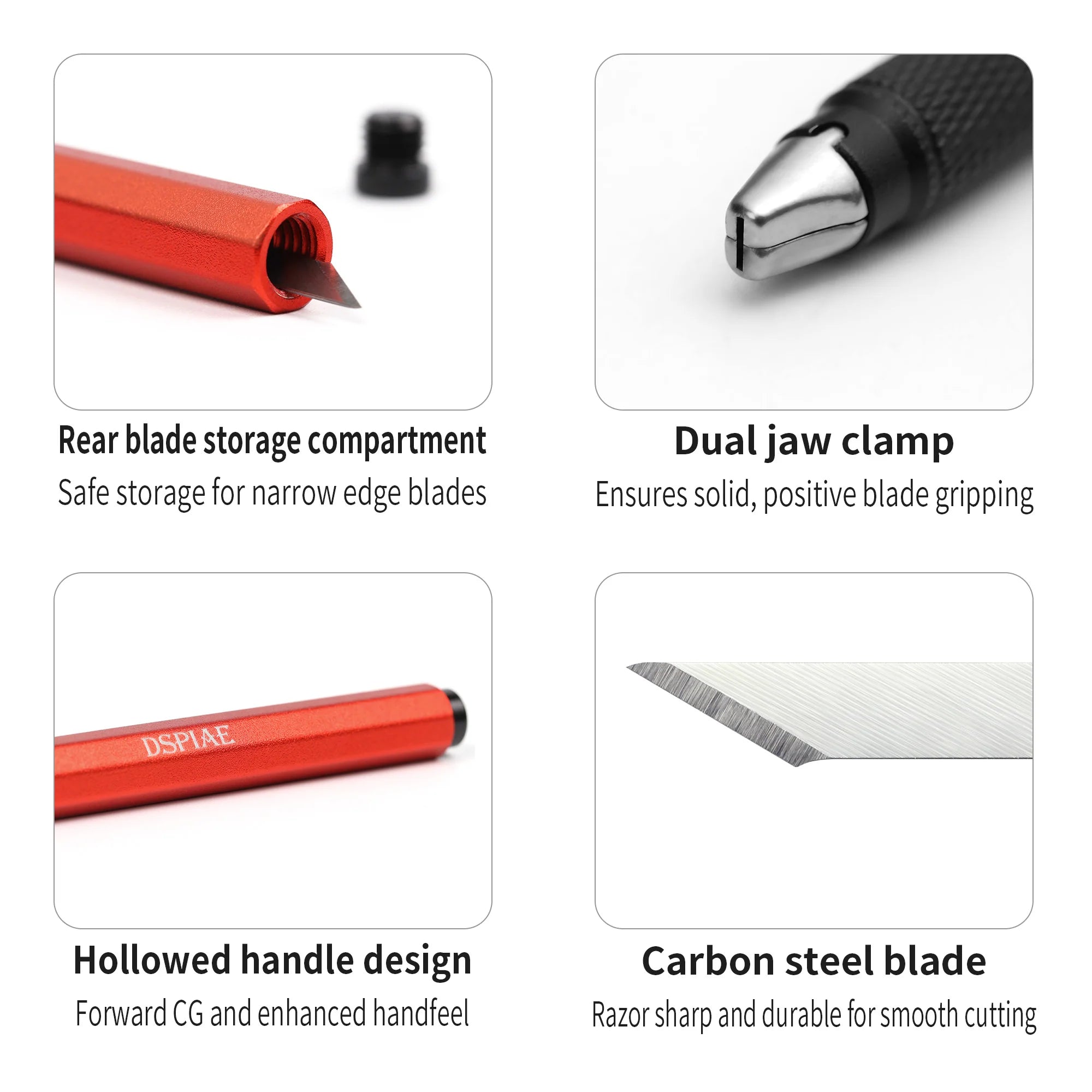 Aluminum Alloy Hobby Craft Knife (Broad and Narrow Blades Type) [DSPIAE] AT-DK02