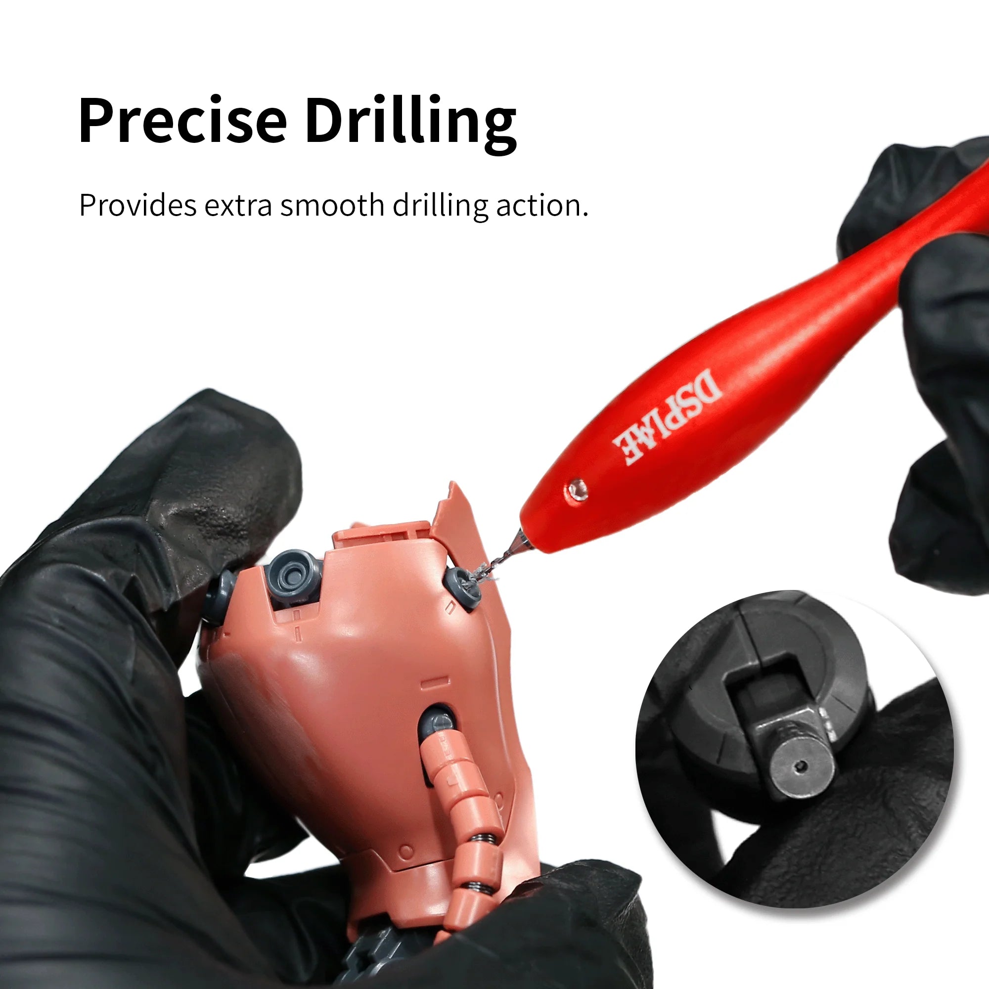 Model Metal Hand Drill Holder with 0.3~1.2mm Tungsten Drill Bits Set [DSPIAE] AT-HD