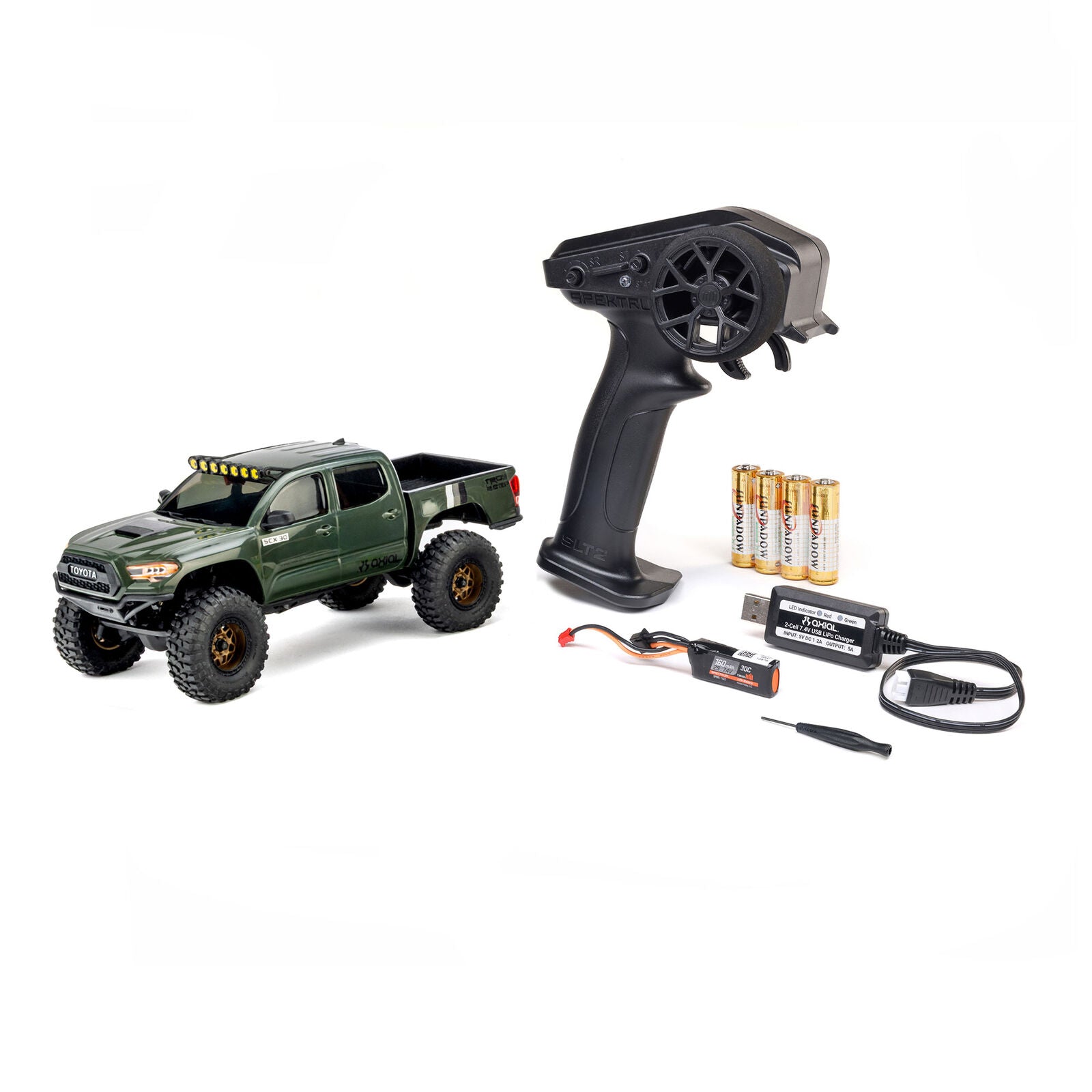 1/30 SCX30 Toyota Tacoma TRD Pro Extreme Off-Road 4X4 Rock Crawler RTR Brown Green [axial] AXI-3289T2 AXI-3289T1