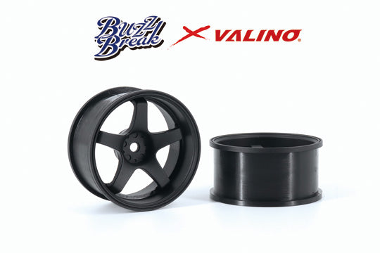 R-SPEC VALINO GV117D 26mm (7 offset - BLACK) (2 PACK) 1/10 Rims