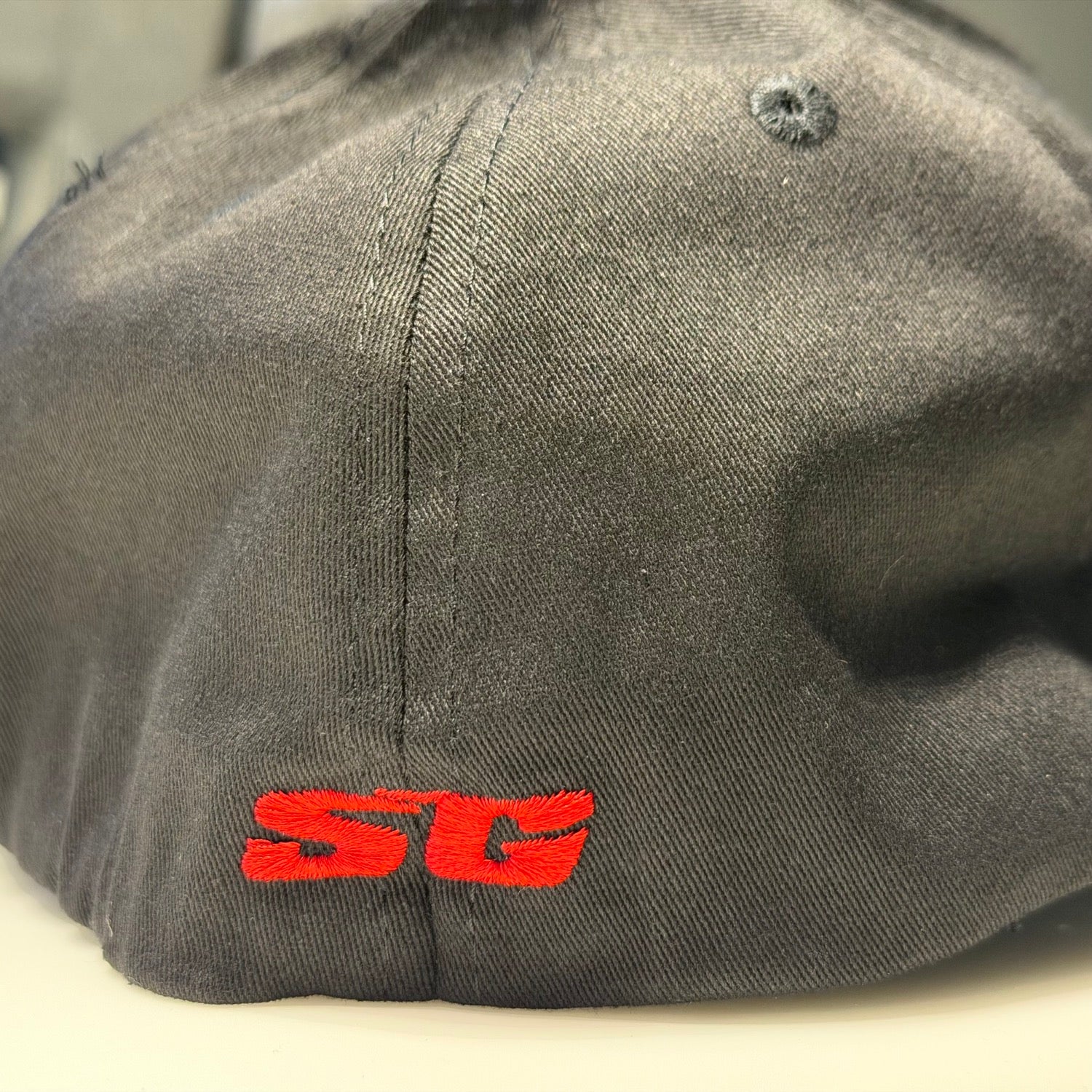Flex Fit (BLACK) Hat with 3D Super-G Drift Embroidered Logo [Super-G] SG-FF-SG5