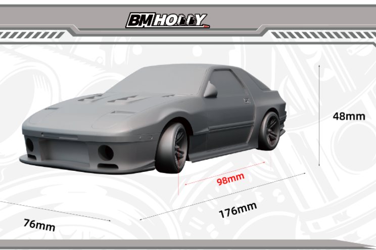 1/24 FC Lexan Micro Body Shell (Clear) WheelBase 98MM [BM RACING] BM-B-FC