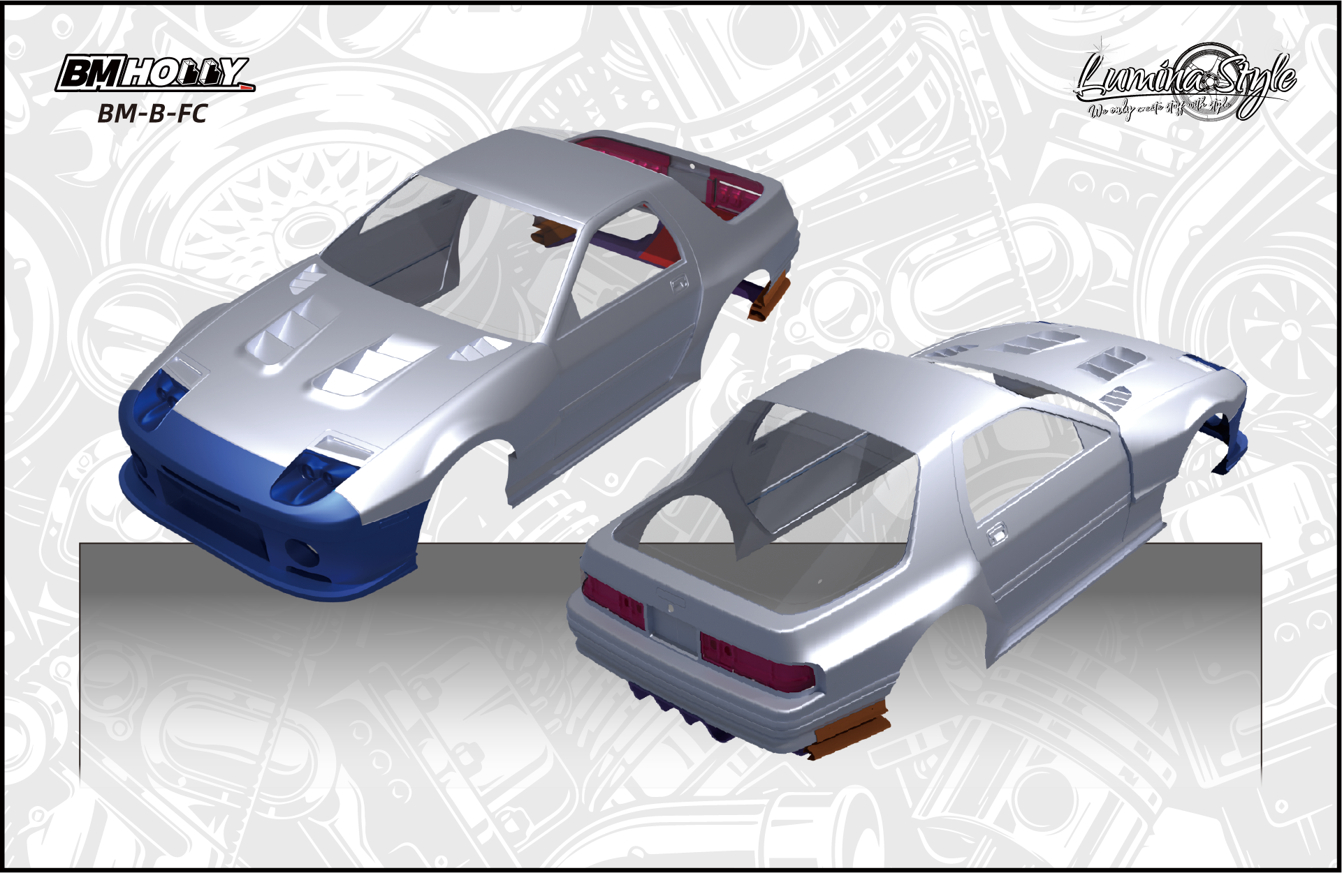 1/24 FC Lexan Micro Body Shell (Clear) WheelBase 98MM [BM RACING] BM-B-FC