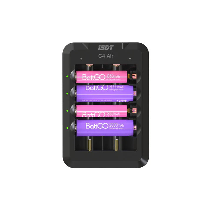 C4 Air Quick Battery Charger, 6 Slots USB C Household Battery Charger with Bluetooth APP Connection Function [ISDT] ISDT-C4-AIR