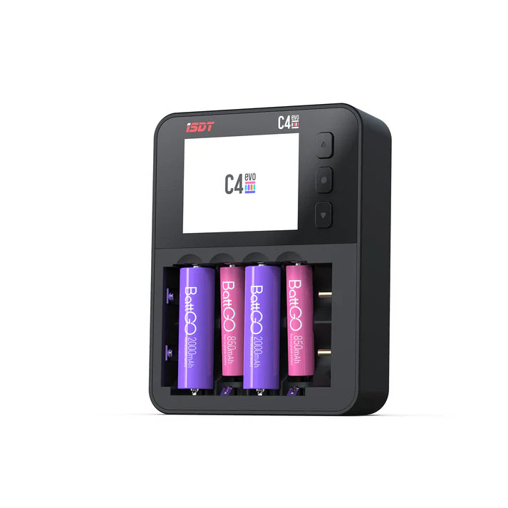 C4 EVO Smart Battery Charger for AA AAA 18650 26700 Battery with Display Screen [ISDT] ISDT-C4-EVO