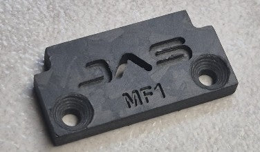 RTA V3 MF1 ABS Body Adapters - Carbon Fiber Front Bumper Bracket - Standard / 2mm Offset [Das Speed] DAS-V3-005