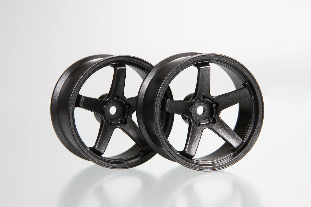 F23 - 5 Spoke - Gun Metal - 1-10 Rims (5mm - 7mm) [Shibata] DR-SW05FGS DR-SW07FGS