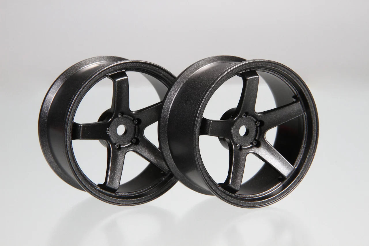 F23 - 5 Spoke - Gun Metal - 1-10 Rims (5mm - 7mm) [Shibata] DR-SW05FGS DR-SW07FGS