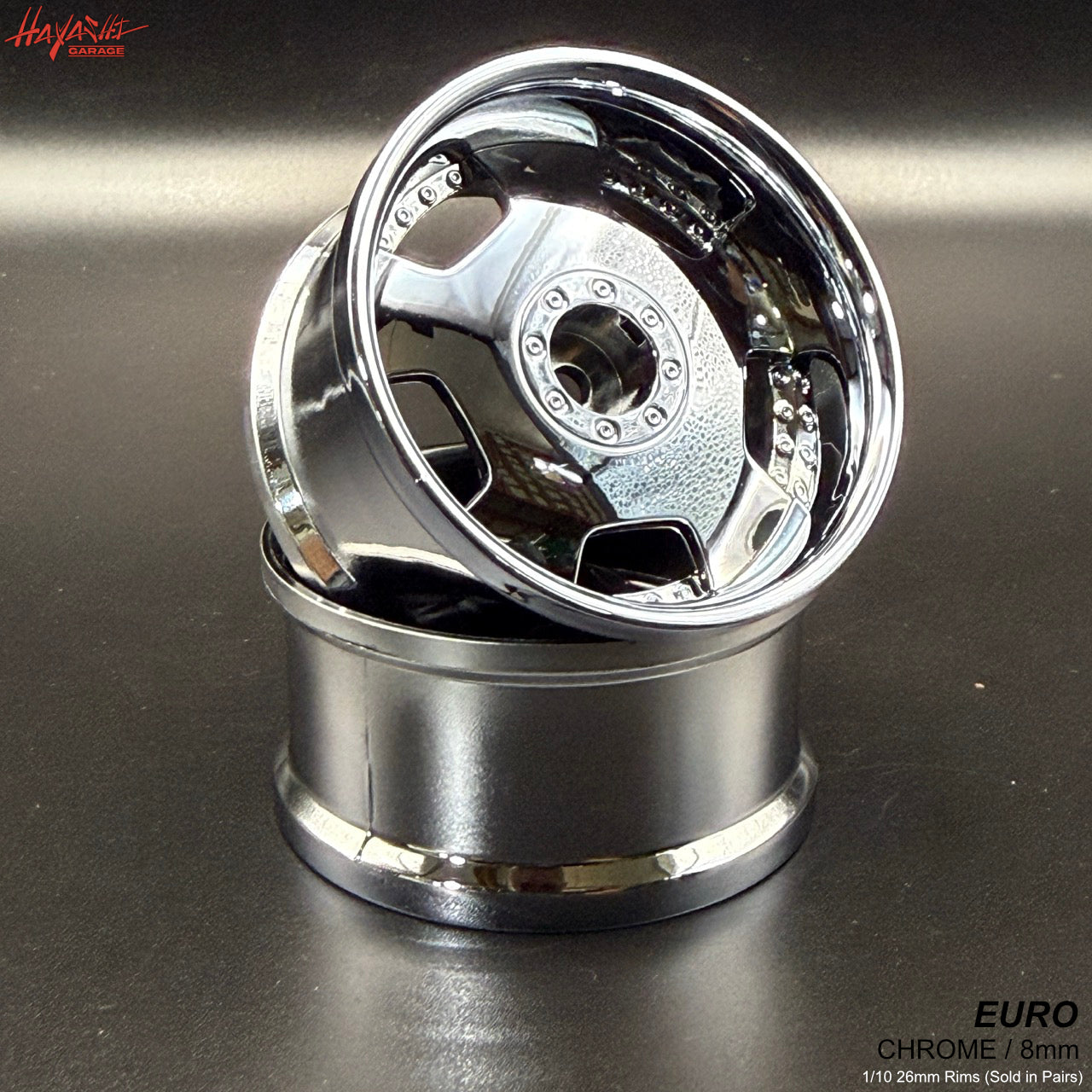 Japanese Vip Rims EURO (BIPPU) VIP Dish Style 1-10 Rims 8mm - Chrome Metallic Silver Glo ...