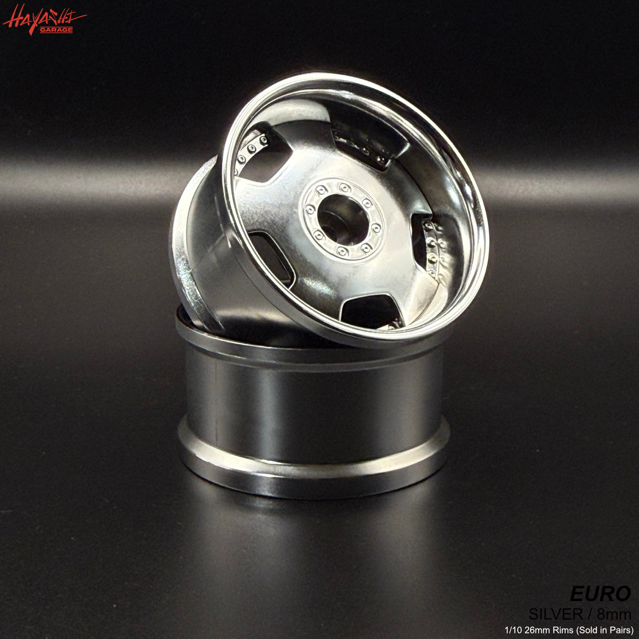 Japanese Vip Rims EURO (BIPPU) VIP Dish Style 1-10 Rims 8mm - Chrome Metallic Silver Glo ...