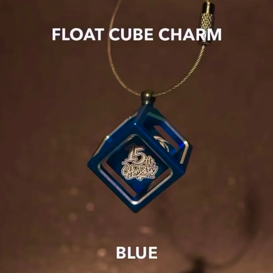 FLOAT CUBE CHARM - KEYCHAIN KEY STRAP - RED BLUE PURPLE PINK BLACK [OVERDOSE]
