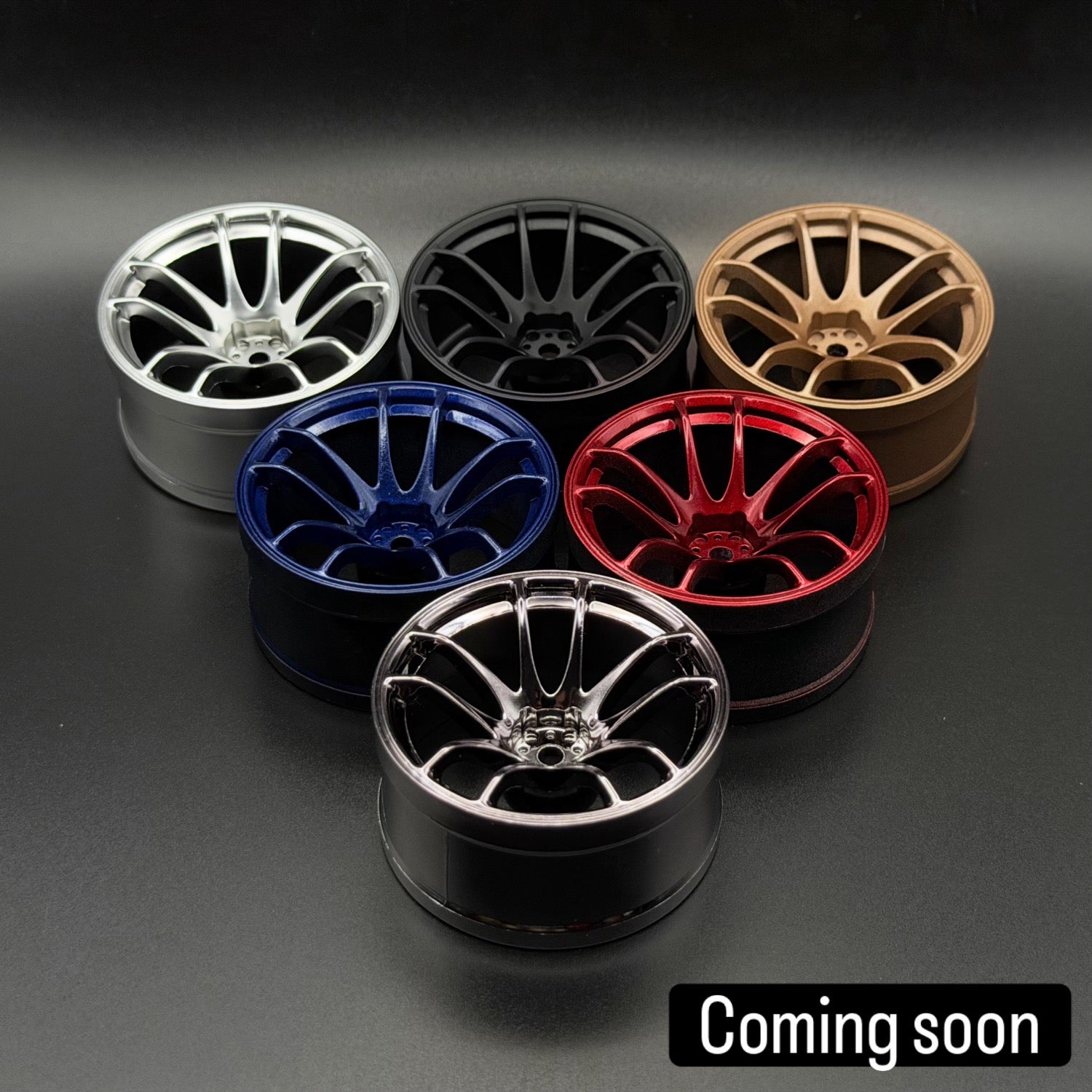 CRS Split 5 Spoke Style 1-10 Rims (6mm / 8mm) Black Red Blue Bronze Smoke Silver [Hayashi Garage]