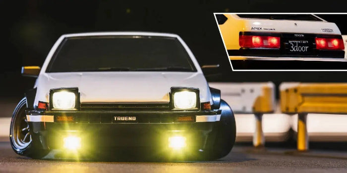 *PAINTED* 1-10 Toyota Corolla AE86 Trueno Hatchback White Body Shell (Fazer) [Kyosho] FAB615WH