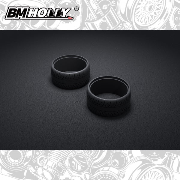 Wide Racing Tire Set For FLD Cars 86 S13 1-28 [BM Racing] FLD-029-W