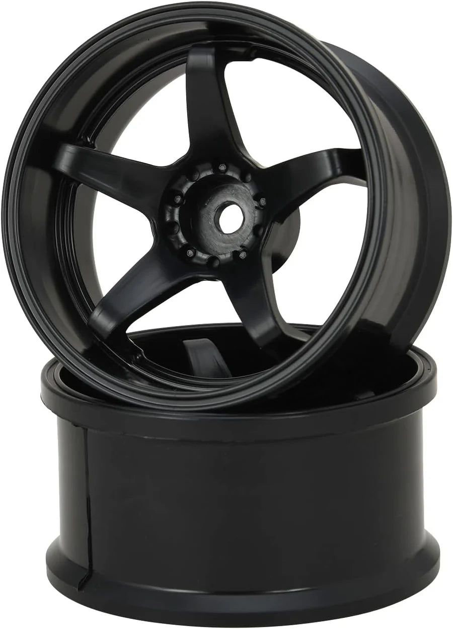 HAYATE - BLACK N-Type Drift Wheel Super Traction 6mm / 8mm 1/10 Rims ...
