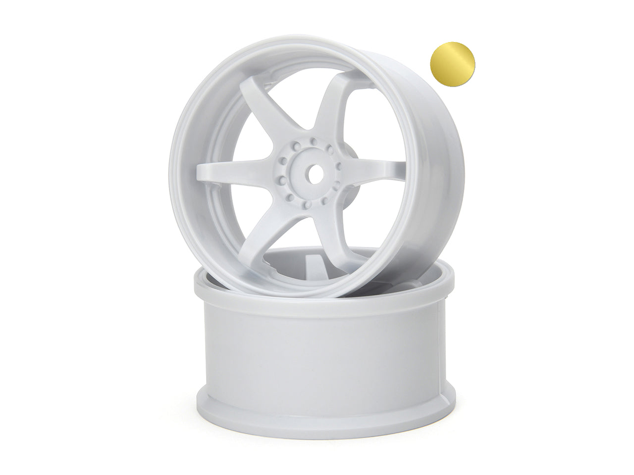 Snowdrift Rep Rims HAYATE - WHITE N-6 Drift Wheel Super Traction 6mm / 8mm 1/10 Rims [G-F ...