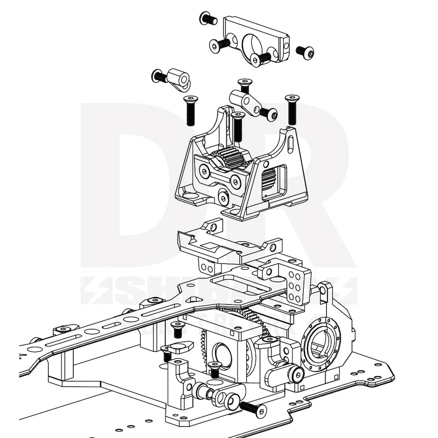 SHIBATA GRK5-R Conversion Set for GRK5 1-10 Drift Chassis Kit RED SHIBATA GRK5-R Conversion Set for GRK5 1-10 Drift Chassis Kit RED