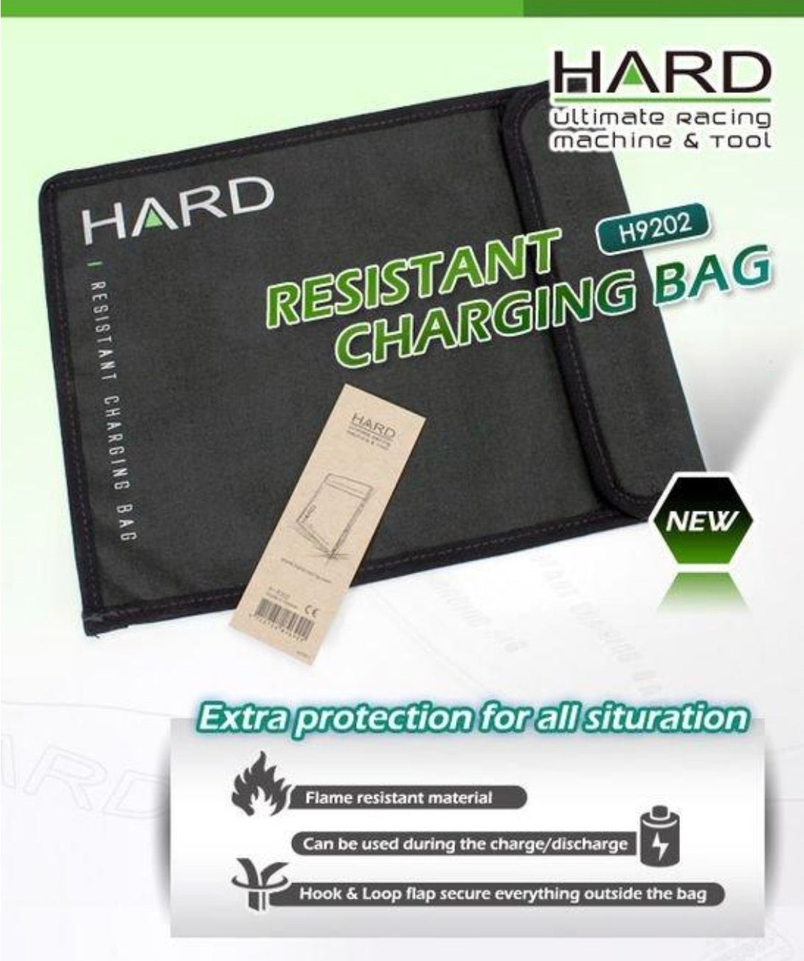 Kevlar Lipo Fire Resistant Charging Bag Pouch 280x220mm [Hard] H9202