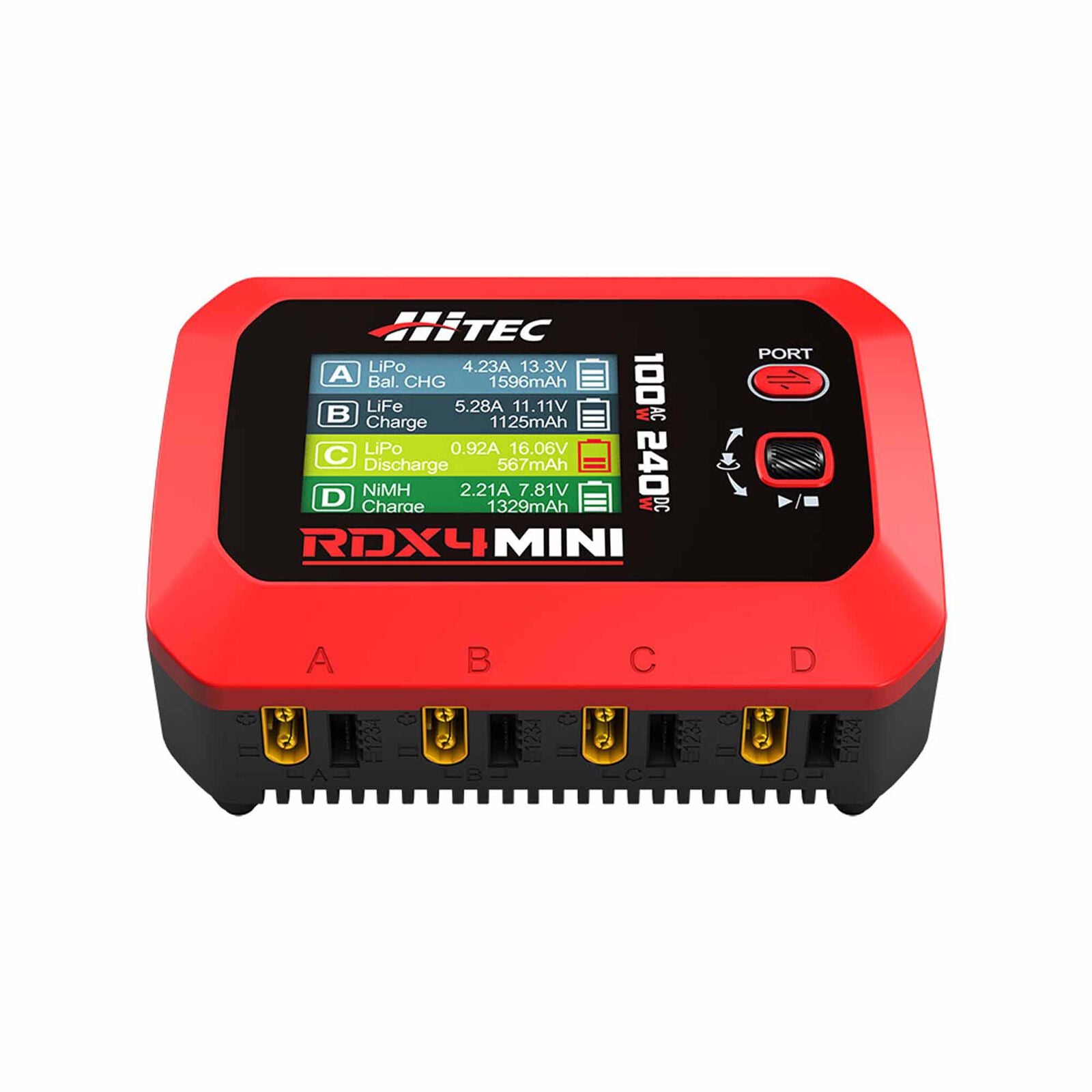 RDX4 4 PORT Smart LiPo Battery Balance Charger (1-4S/6A/DC-240W/AC-100W) [Hitec] HRC44350