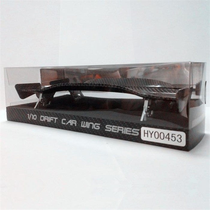 Carbon Fiber Style SPOILER with SILVER (LOW MOUNT REAR TRUNK) WING STANDS - [GRT] 453