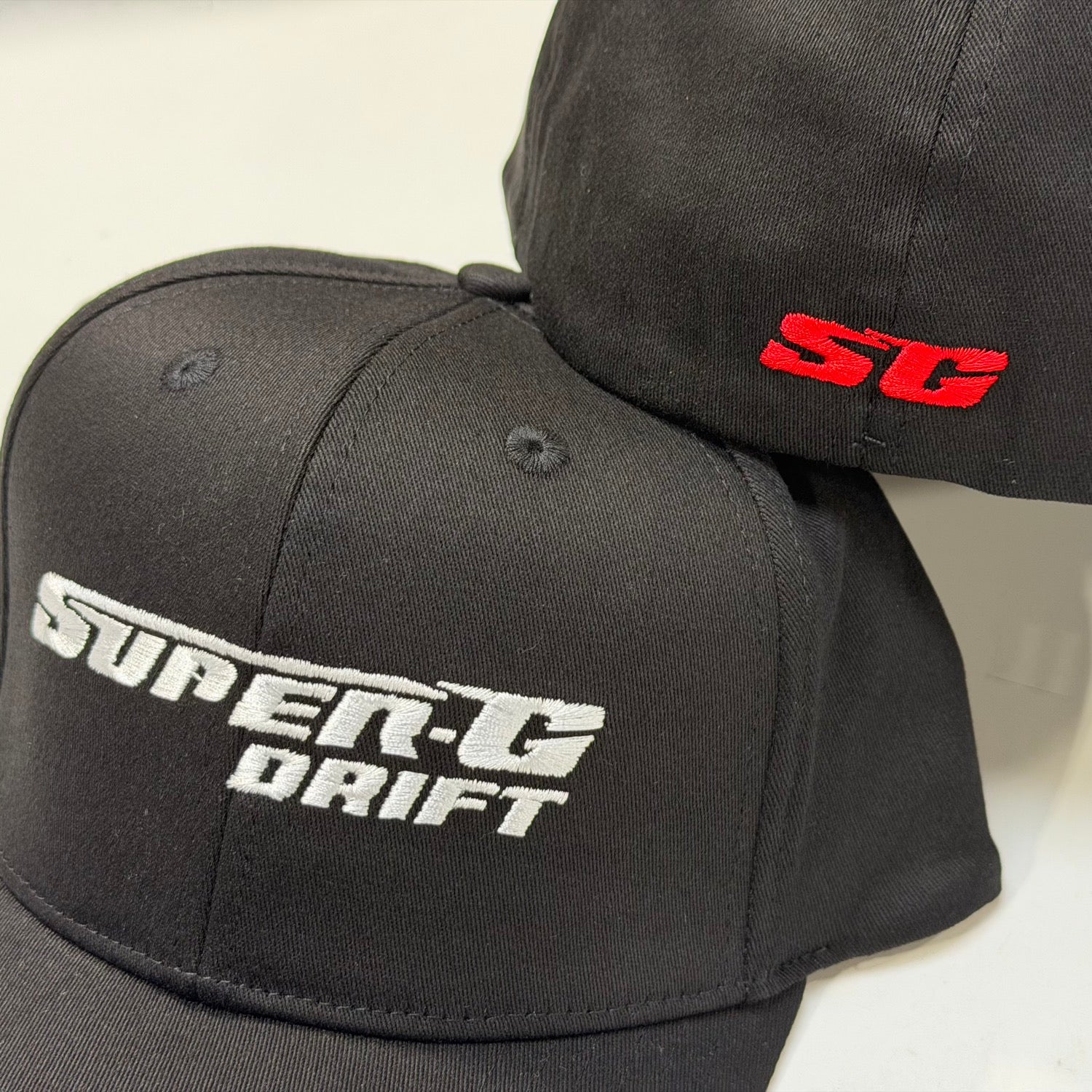 Flex Fit (BLACK) Hat with 3D Super-G Drift Embroidered Logo [Super-G] SG-FF-5