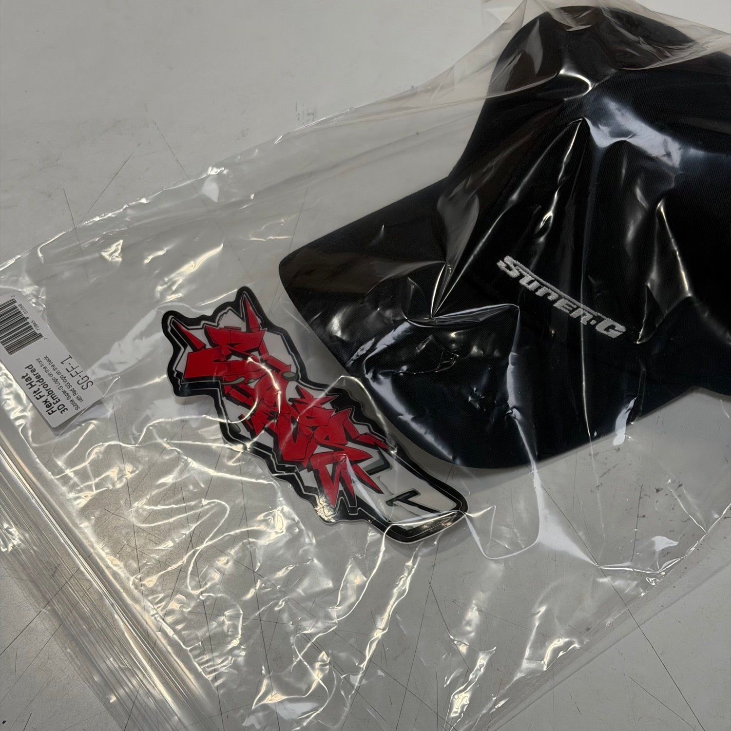 Flex Fit (BLACK) Hat with 3D Super-G (Subtle) Embroidered Logo [Super-G] SG-FF-1