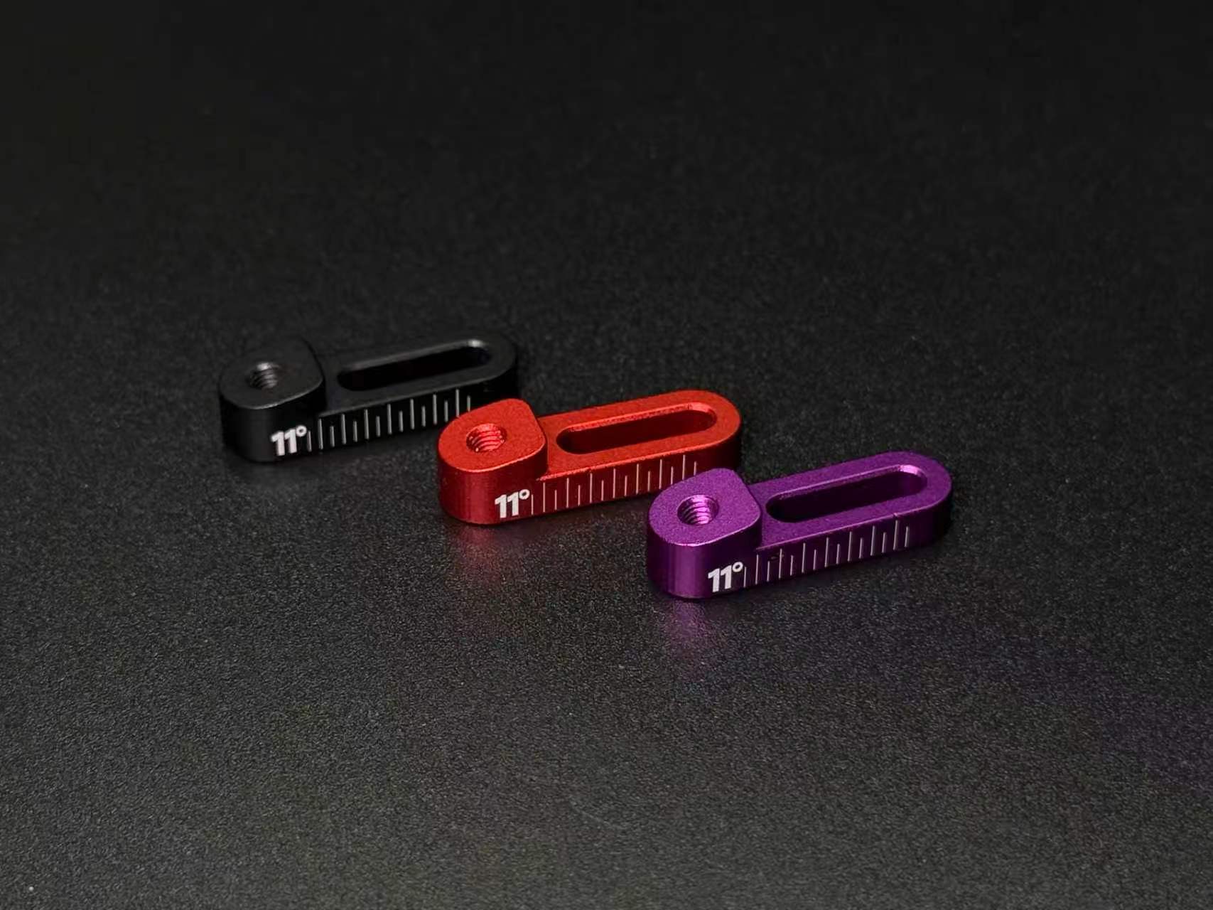AD 11 Degree Forward Tilt Steering Block Base - Red Purple Black [Team AD] AD-90191