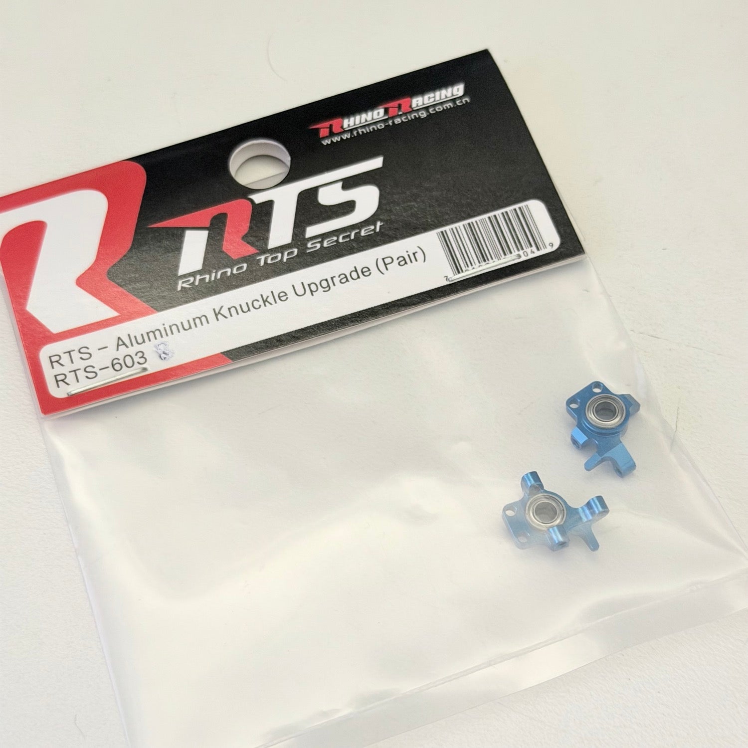 1/24 RTS - (BLUE) Aluminum Knuckle Upgrade (Pair) [Rhino Racing] RTS-603BL