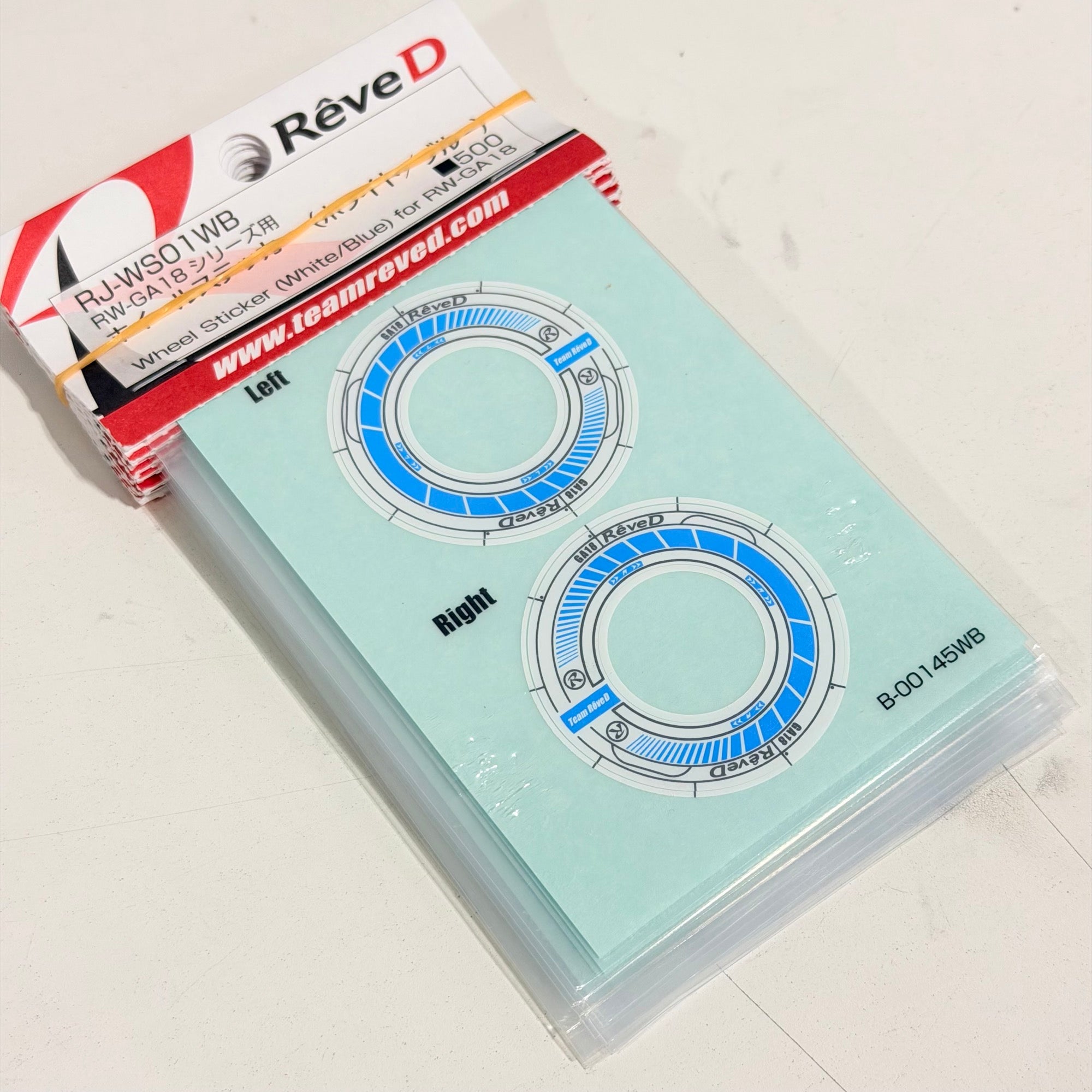 GA18 - Wheel Stickers Decals (for RW-GA18) Blue Black Red Pink Yellow White [Reve D]