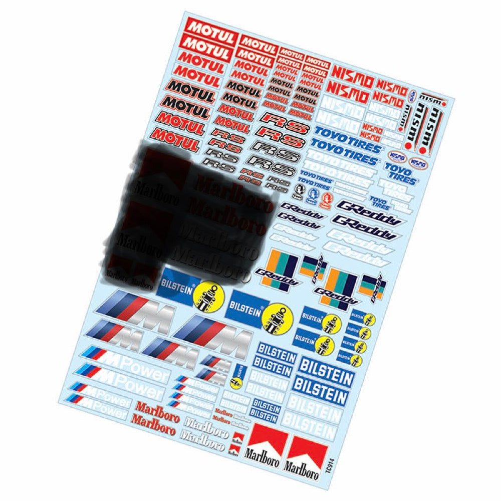 1-10 SLAPS: MOTUL GREDDY DECAL SHEET LBWK DRIFT STICKERS [TEAM-C] MOTUL-914
