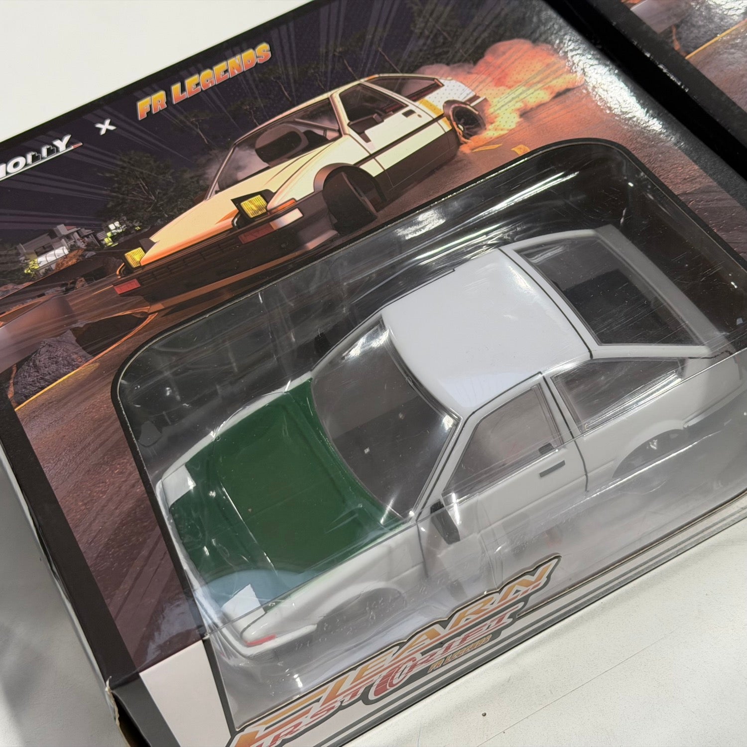 BMX-R AE86 Trueno Body Set - White Black Green for 1/24 FLD FR Legends [BM Racing] FLD-AE86 FLD-AE86-B FLD-AE86-G