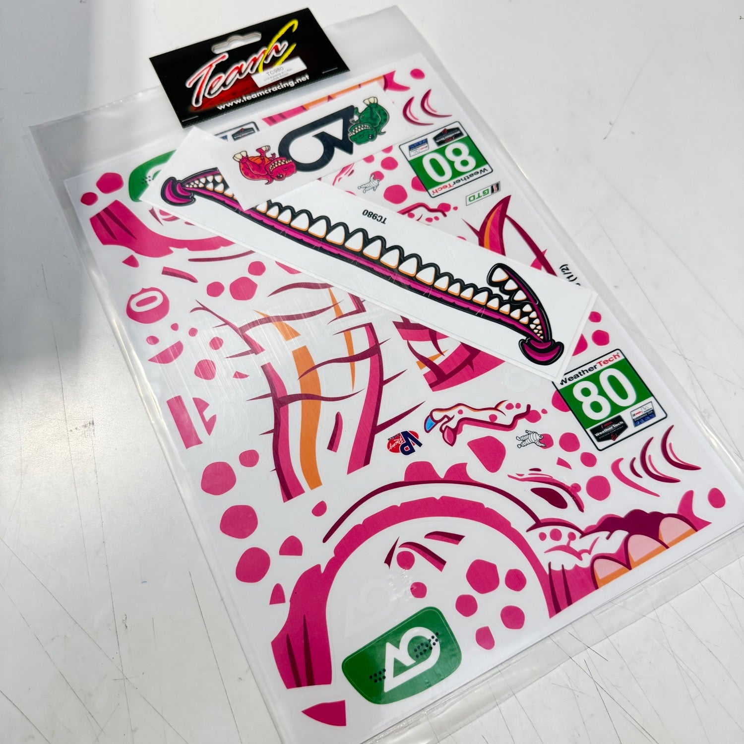 1-10 LIVERY: PINK REXY DINOSAUR PORSCHE 911 DECAL SHEET STICKERS  [TEAM-C] TC980