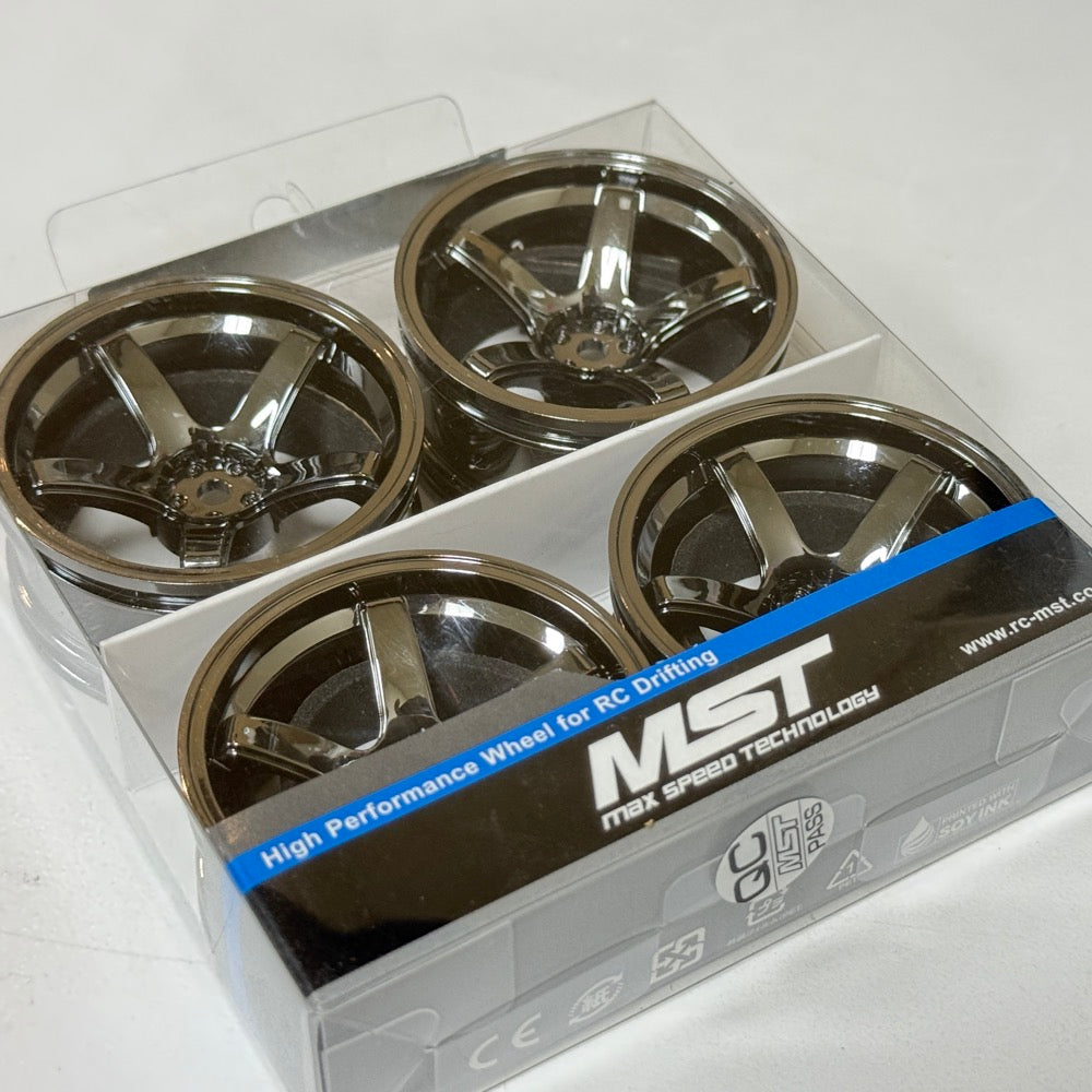 Gt Racing Offset Chrome GUNMETAL Smoked 5 Spokes - ADVAN GT Style - 8 Offset Rims (4-Pa ...