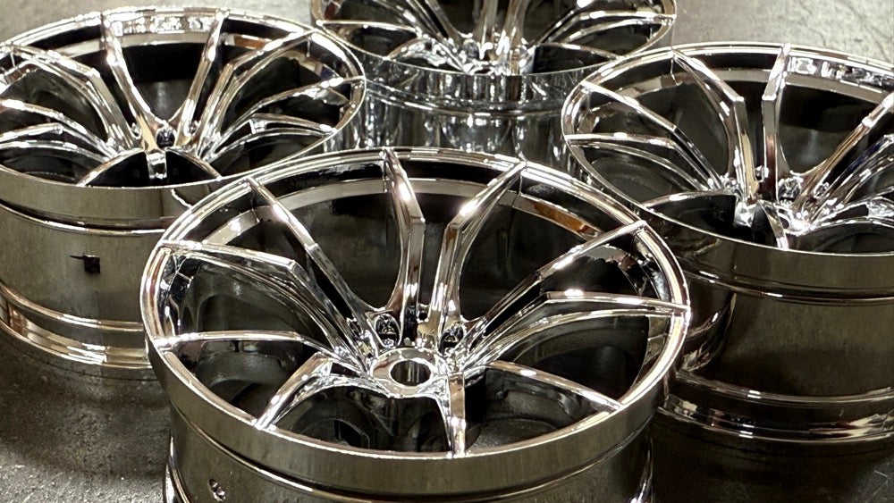 Split 8 Rims CHROME FX Split 5 Spokes - Titan Style - Concave 8 Offset 1-10 Rims (4 ...