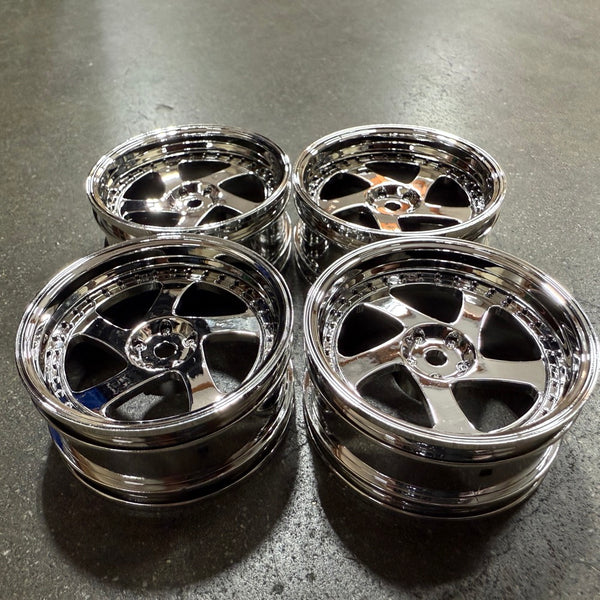 CHROME TMB 5 Spokes - Rotiform Style - 5 Offset 1-10 Rims (4-Pack) [MS ...