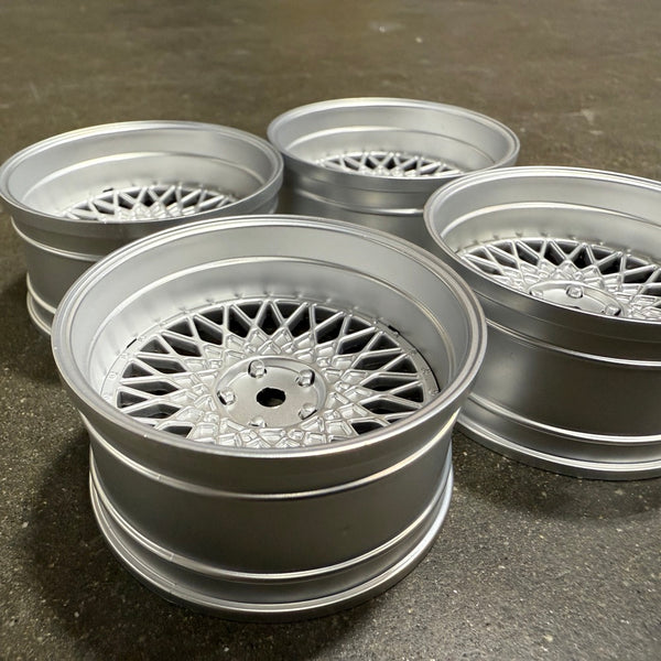 501 Mesh (Silver / Silver Lip) Adjustable Offset Rims (4-Pack) 1-10 BB ...