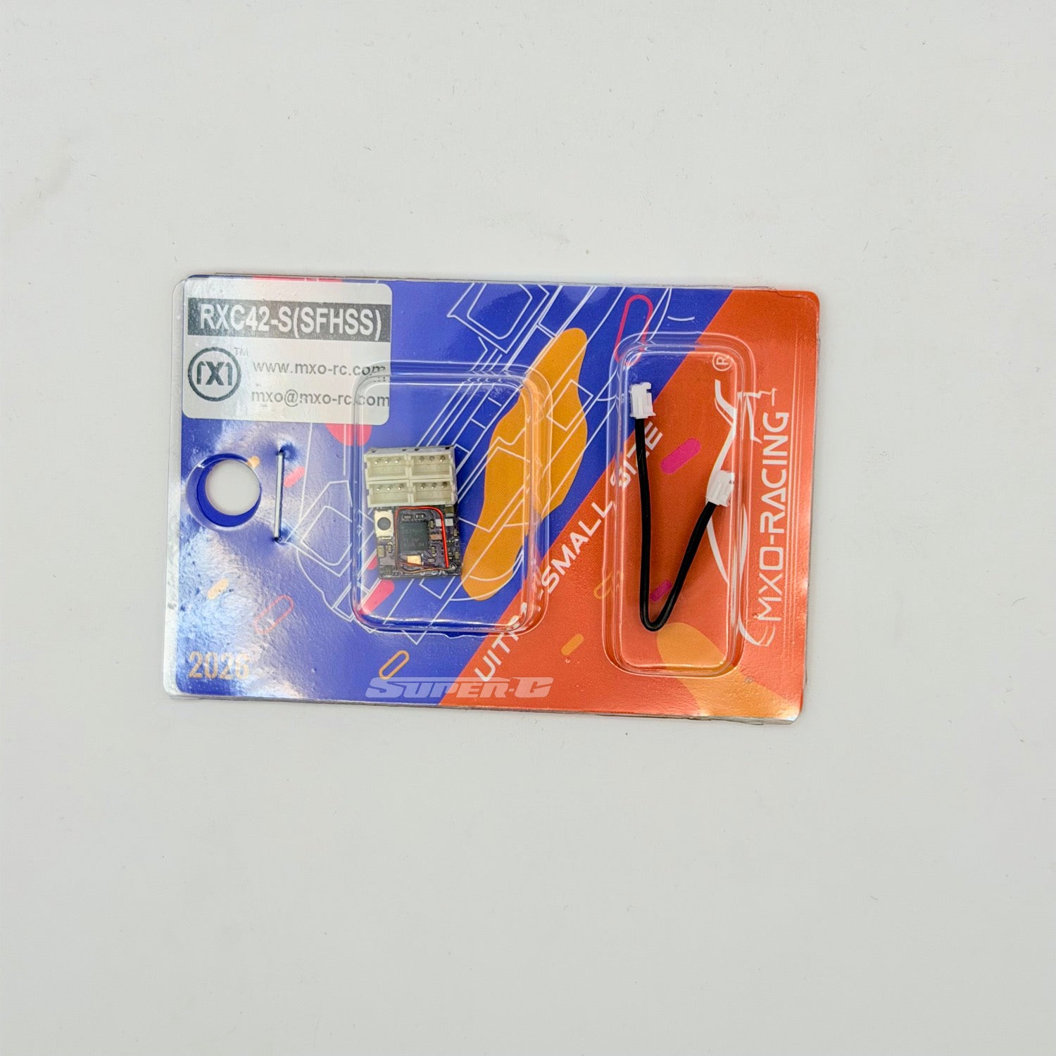 V2 Futaba S-FHSS Compatible 4 Channel MICRO WIRELESS (Internal Antenna) Receiver For 1-24 1-28 (CASE-LESS) [MXO RACING] RXC42-S
