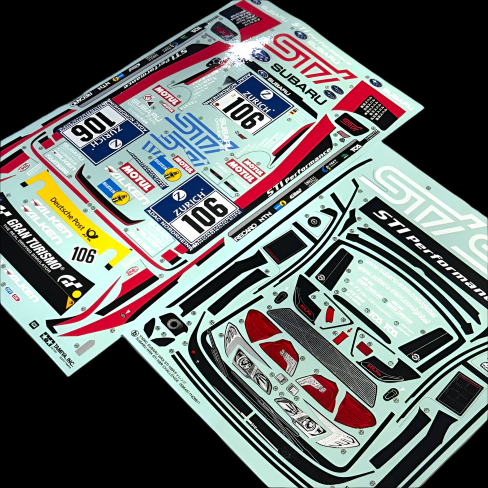 Tamiya Racing Livery 1-10 Livery: STI Subaru Motul GRAN TURISMO Decal Sticker Sheet [Tamiya ...