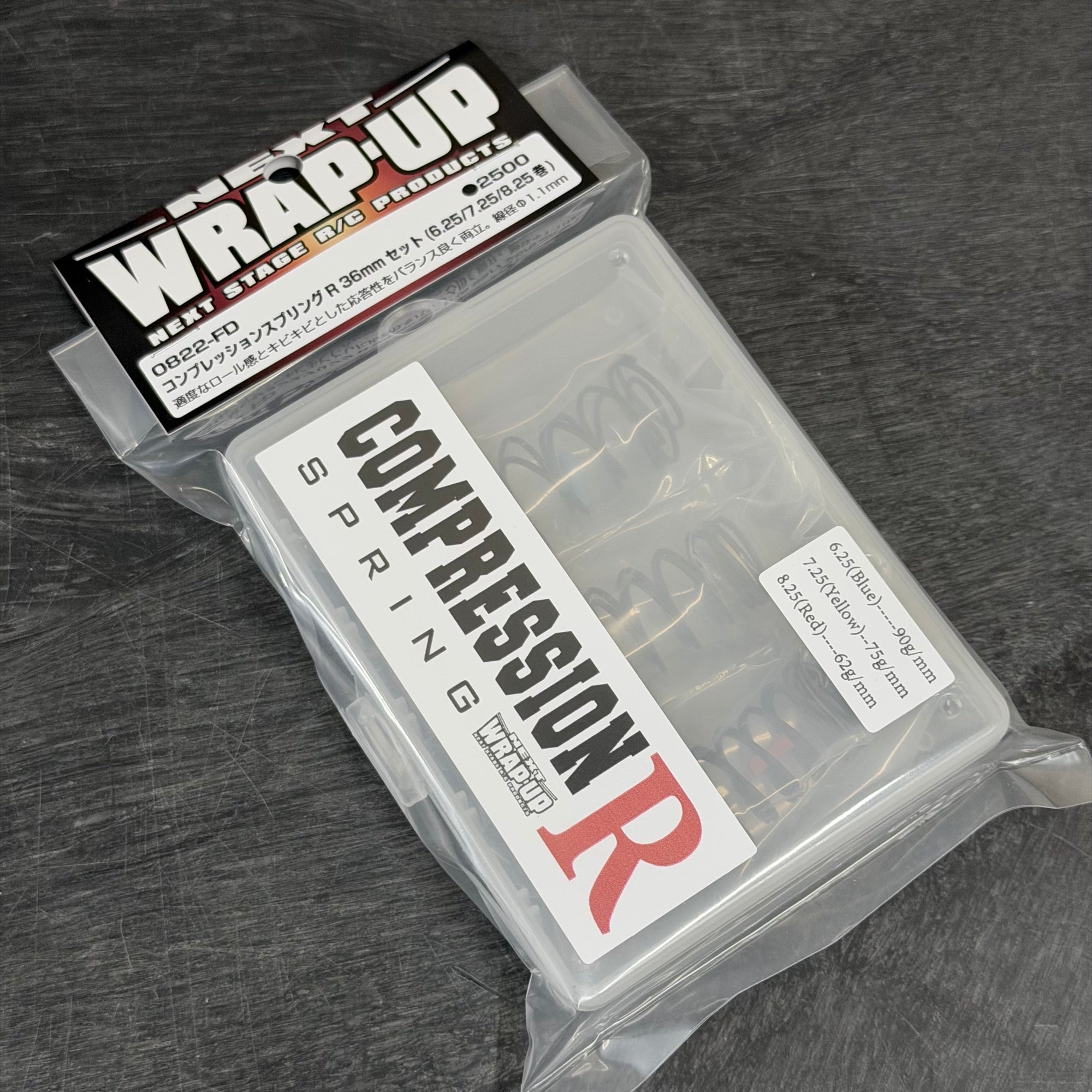 36mm 6.25 / 7.25 / 8.25 Turns Compression Spring Set R for 1-10 DRIFT [Wrap Up Next] 0822-FD