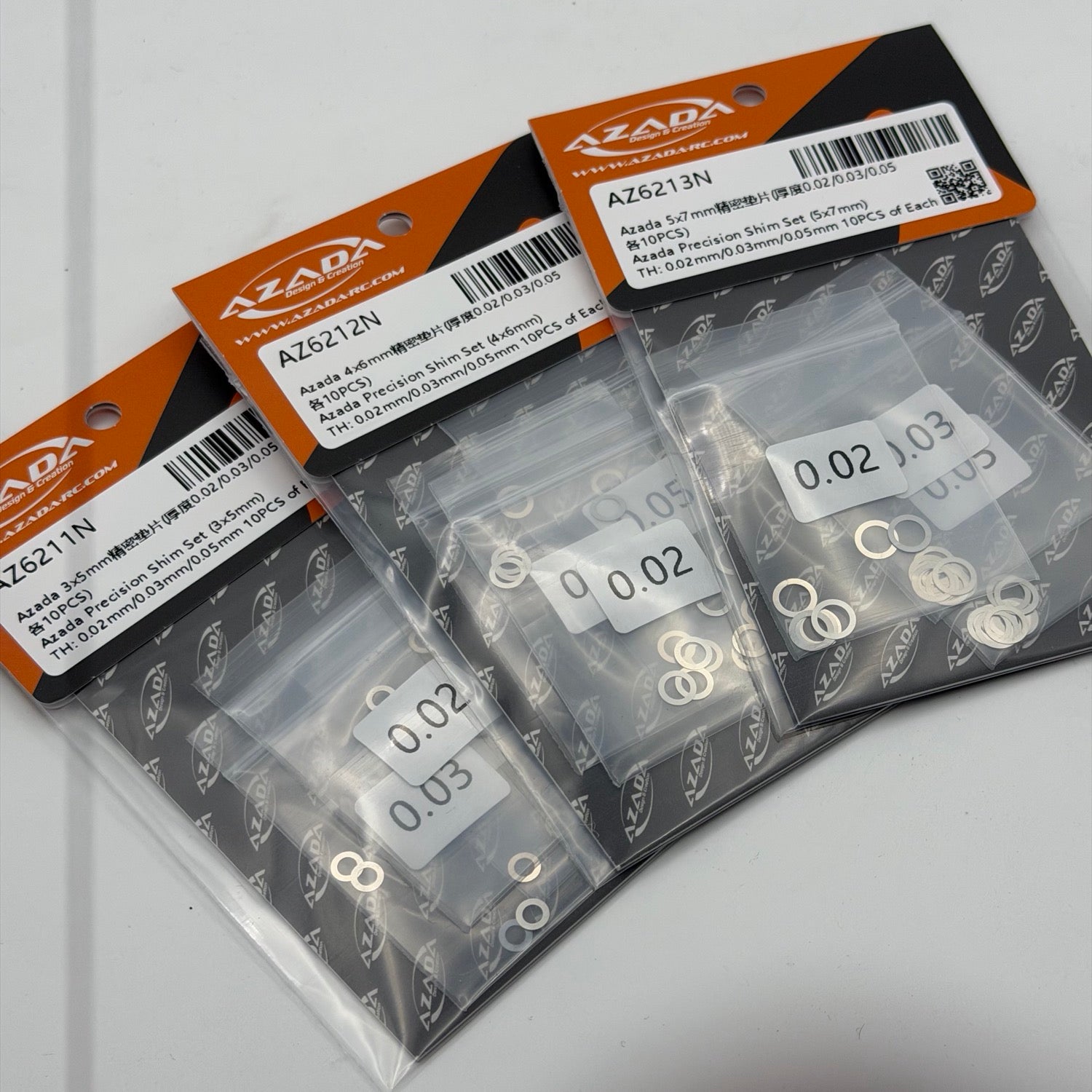 Precision Spacer - 3x5mm 4x6mm 5x7mm 30pcs 0.02mm 0.03mm 0.05mm - Avalon  [Azada] AZ6211N AZ6213N AZ6213N