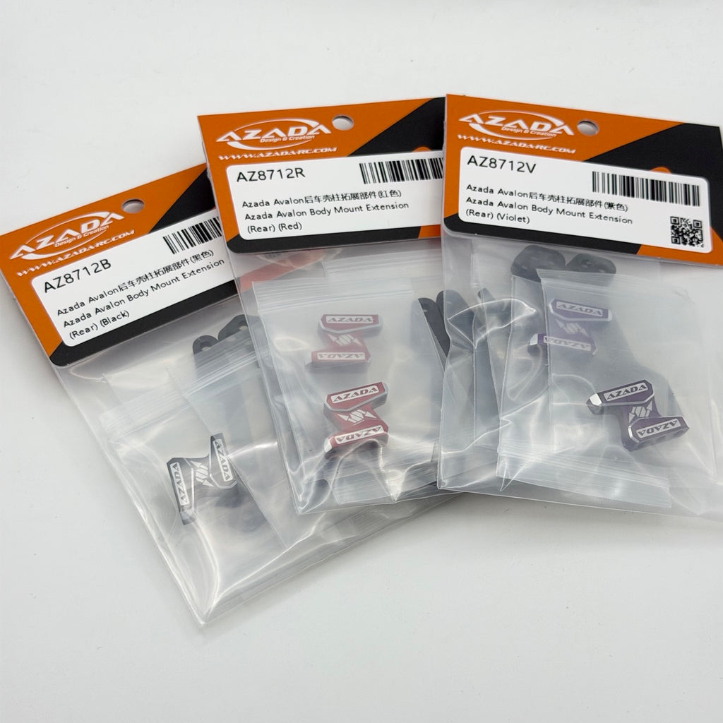 AVALON REAR Body Mount Extension - Black Red Purple [Azada] AZ8712