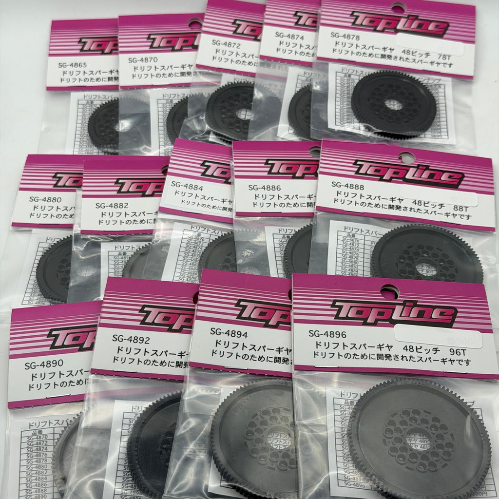 TOPLINE Drift Spur Gear 48 Pitch (Made in Japan) - 48P - 65T 70T