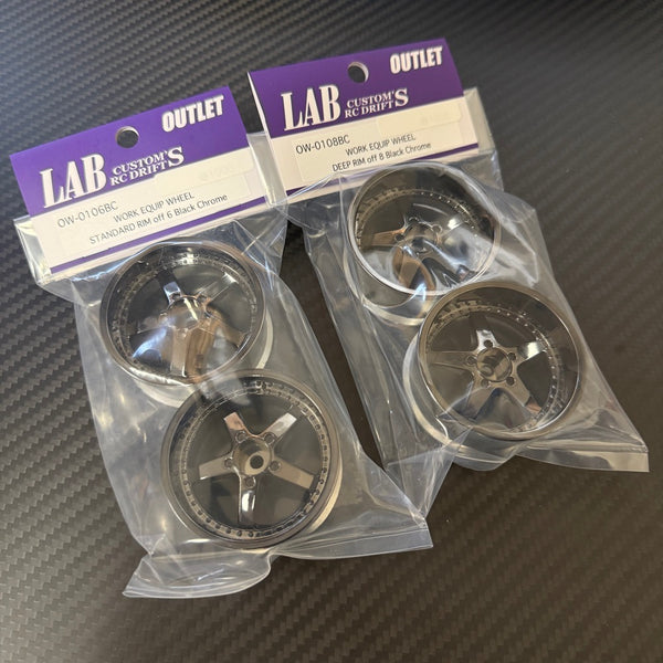 OUTLET: Work Equip 05 1-10 Rims Wheel (Black Chrome) 6mm 8mm [LAB] OW ...