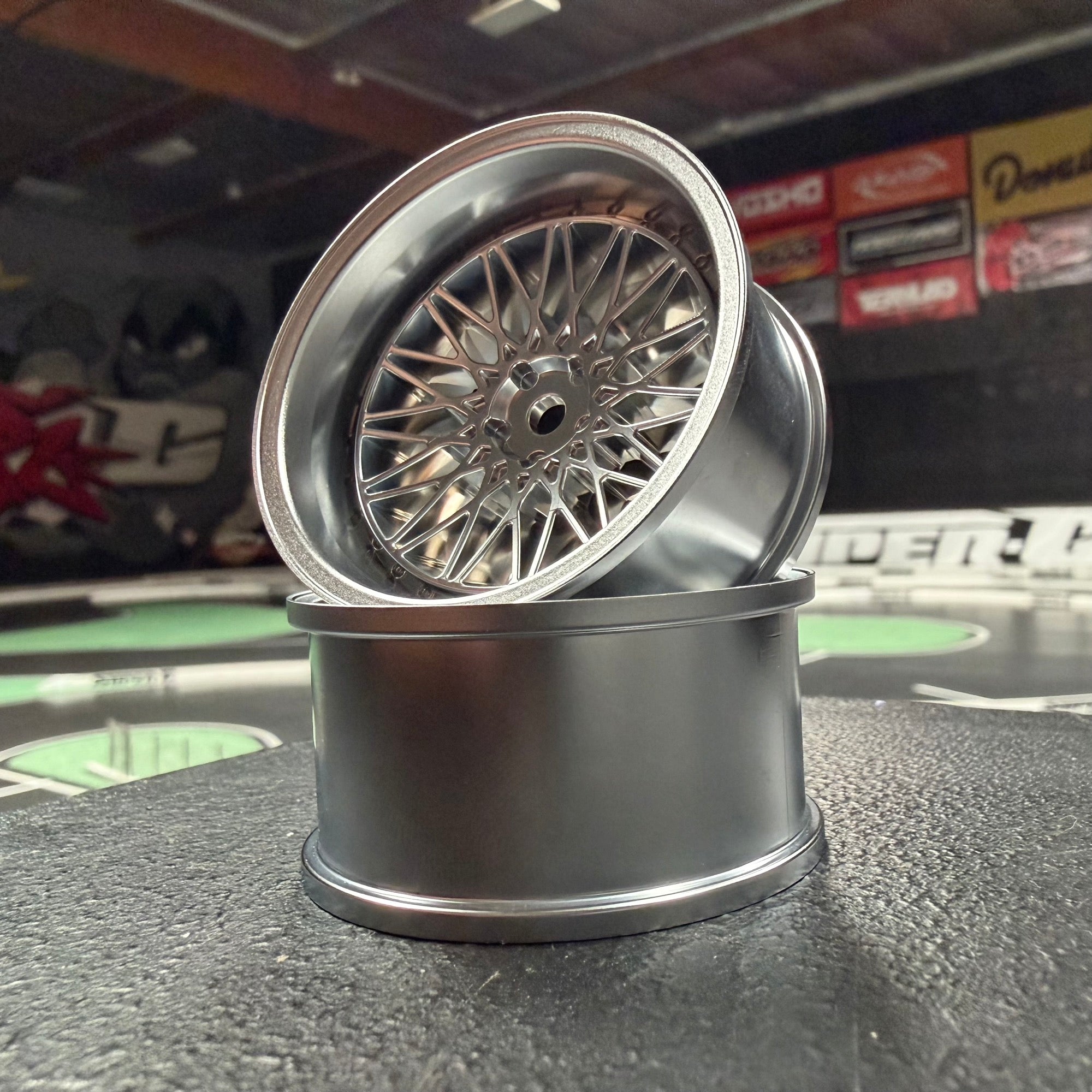 PREORDER: 326Power Yaba KING MESH - Matte Chrome - 7mm - 10mm - 1-10 Rims [Overdose] OD2028c OD2026c