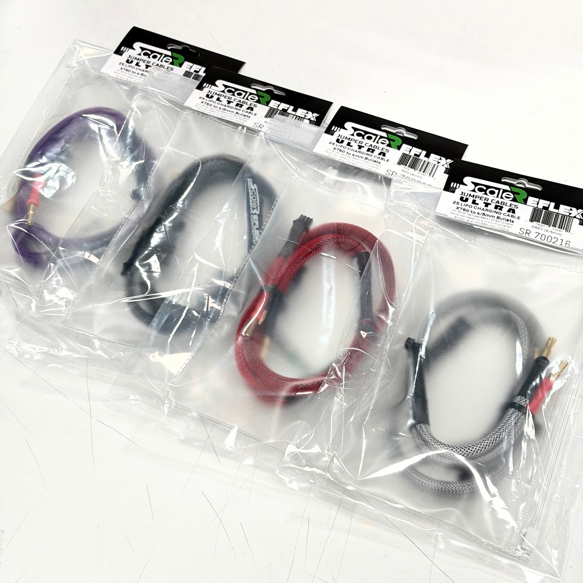 Reflex Jumper Cables ULTRA - XT60 to 4mm 5mm 4/5mm Bullets Balance 2S LIPO Battery Charging Cable [Scale Reflex]
