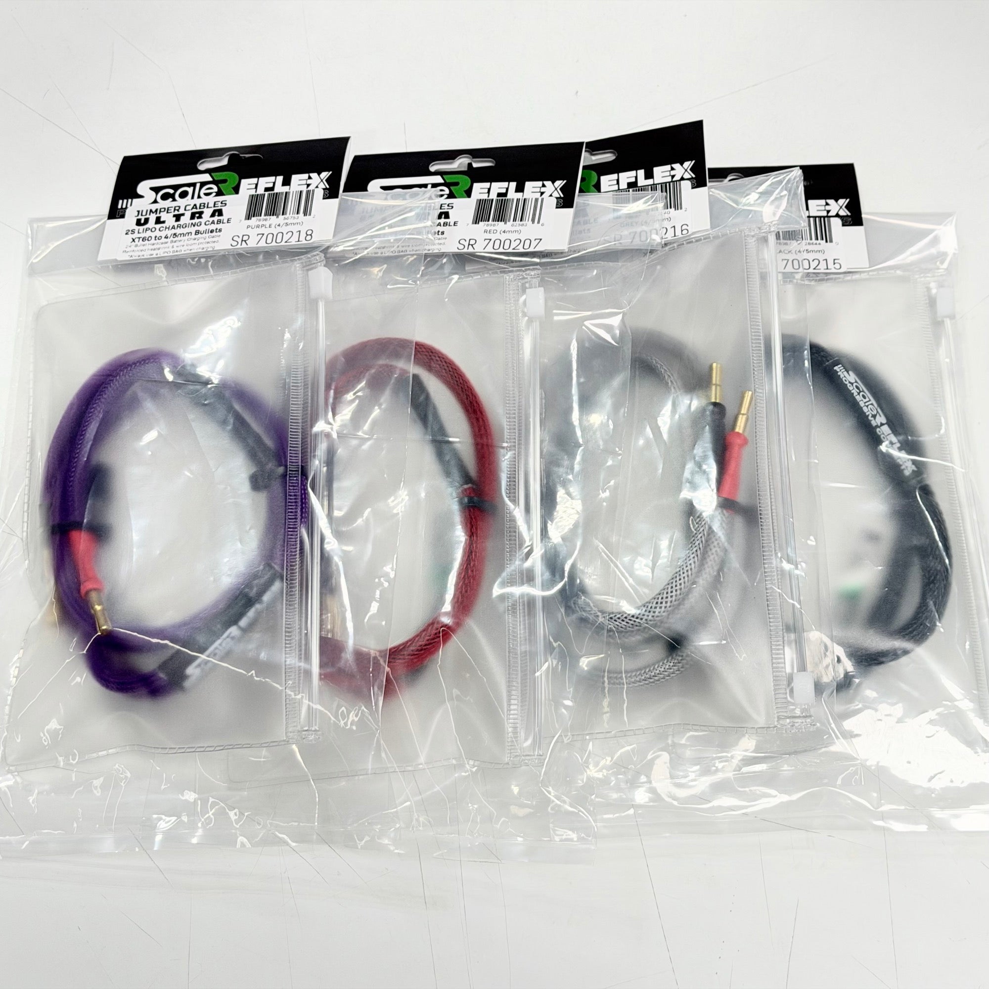 Reflex Jumper Cables ULTRA - XT60 to 4mm 5mm 4/5mm Bullets Balance 2S LIPO Battery Charging Cable [Scale Reflex]